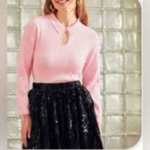 NWT MODCLOTH Pearly Paradise Keyhole Sweater XL